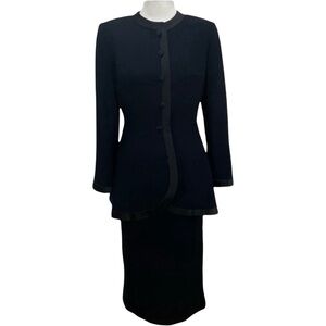 Vintage John Anthony Couture Navy Blue Formal Suit